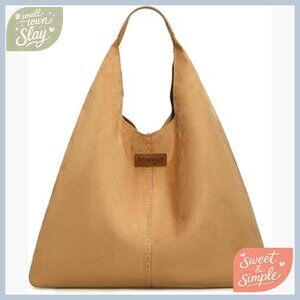 Large Slouchy Hobo Bag Faux Suede Shoulder Purse Casual Handbag